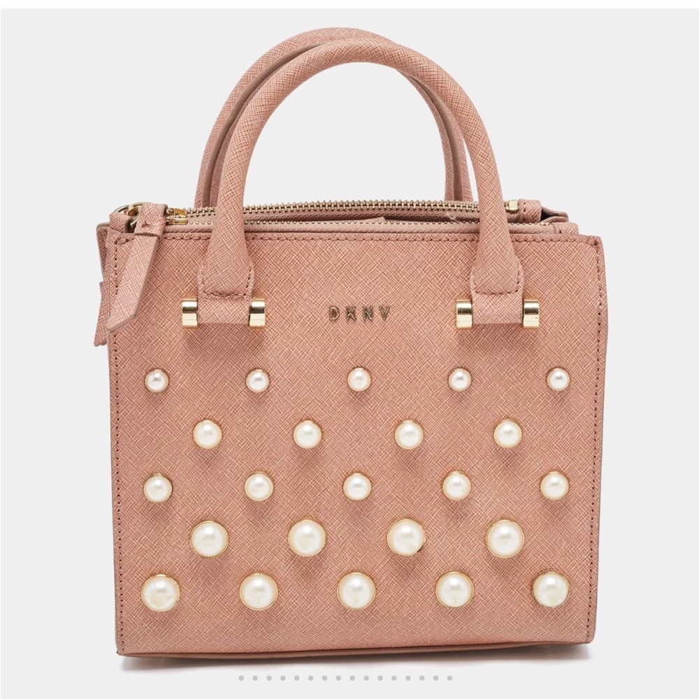 Authentic DKNY Pink Pearl Embellished Women's Bag